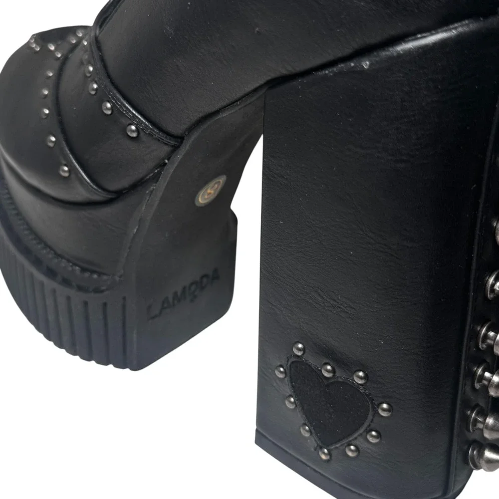 Lamoda she's so special SPIKED platform heels Dolls Kill Goth Edgy Sexy Size 8 - Picture 8 of 11